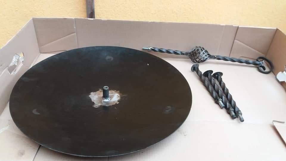 Soba racheta pentru ceaun si gratar disc, plite  de copt legume !