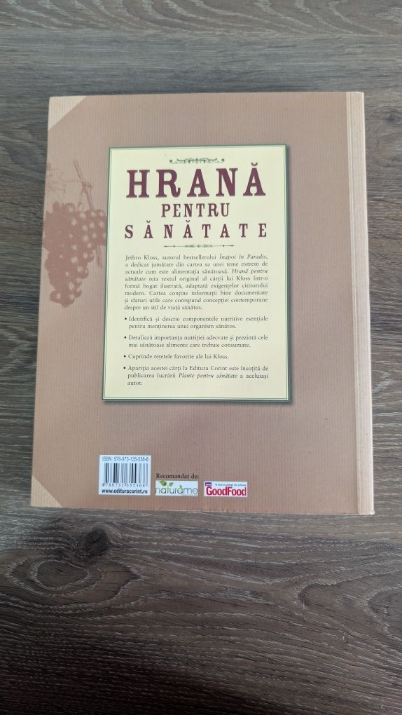 Carte noua hrana pentru sănătate