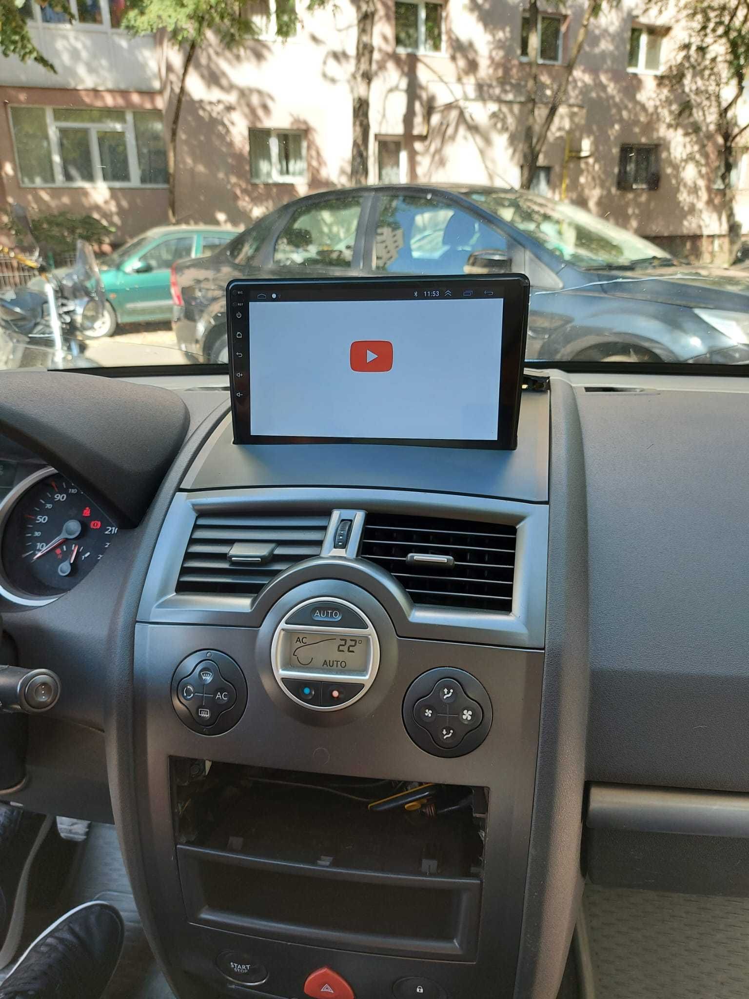 Navigatie Android Renault Megane 2 Waze YouTube GPS USB casetofon