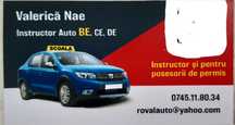Instructor auto și  pentru posesorii de permis