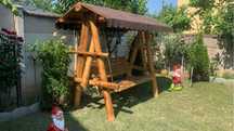 Vind leagan Balansoar rustic hintă gradina din lemn rotund