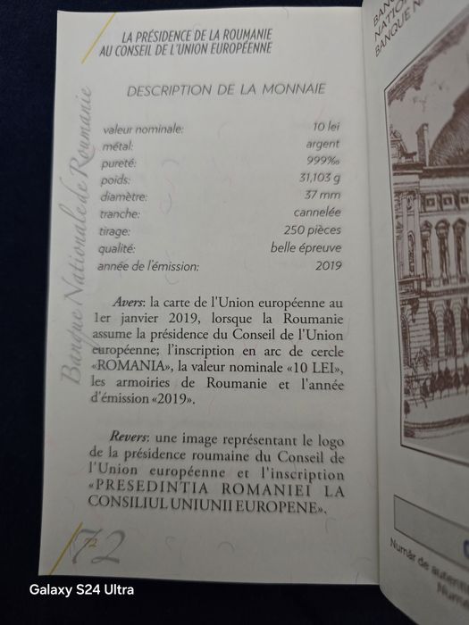 Zece lei argint 2019