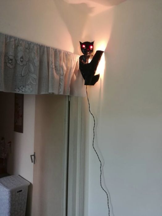 Lampa , aplica de perete - sub forma de Bufnita