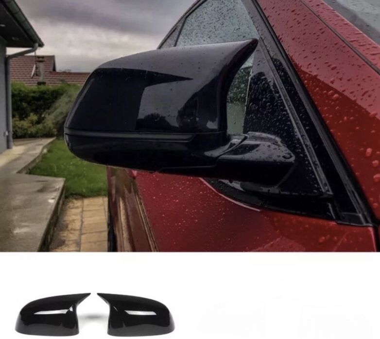 Set grile duble Capace oglinzi Negru lucios BMW M X5 F15 X6 F16