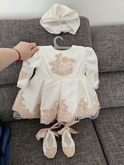 Set ținută de ocazie pt bebe fata