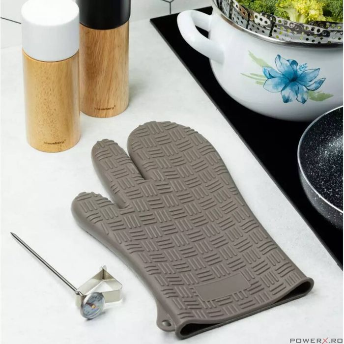 Manusa de bucatarie antiaderenta, antitermica, din silicon, gri