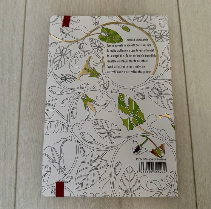 Minunile naturii, carte de colorat pt. adulți cu 100 desene antistres