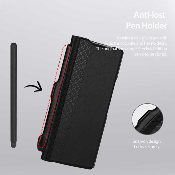 Husa premium flip piele +Folie SAMSUNG Galaxy Z Fold6 5G modele diferi