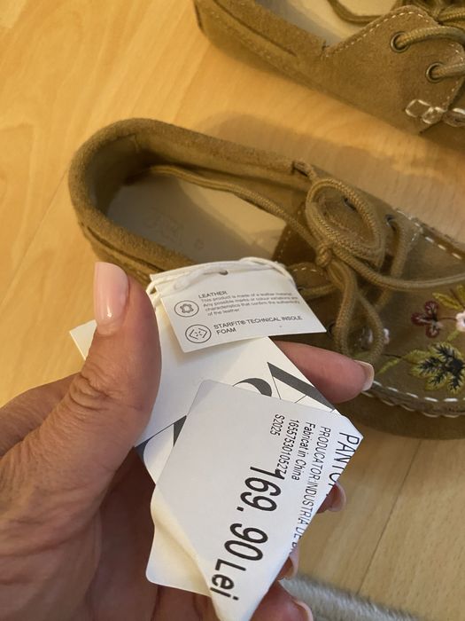 Mocasini piele Zara fetite