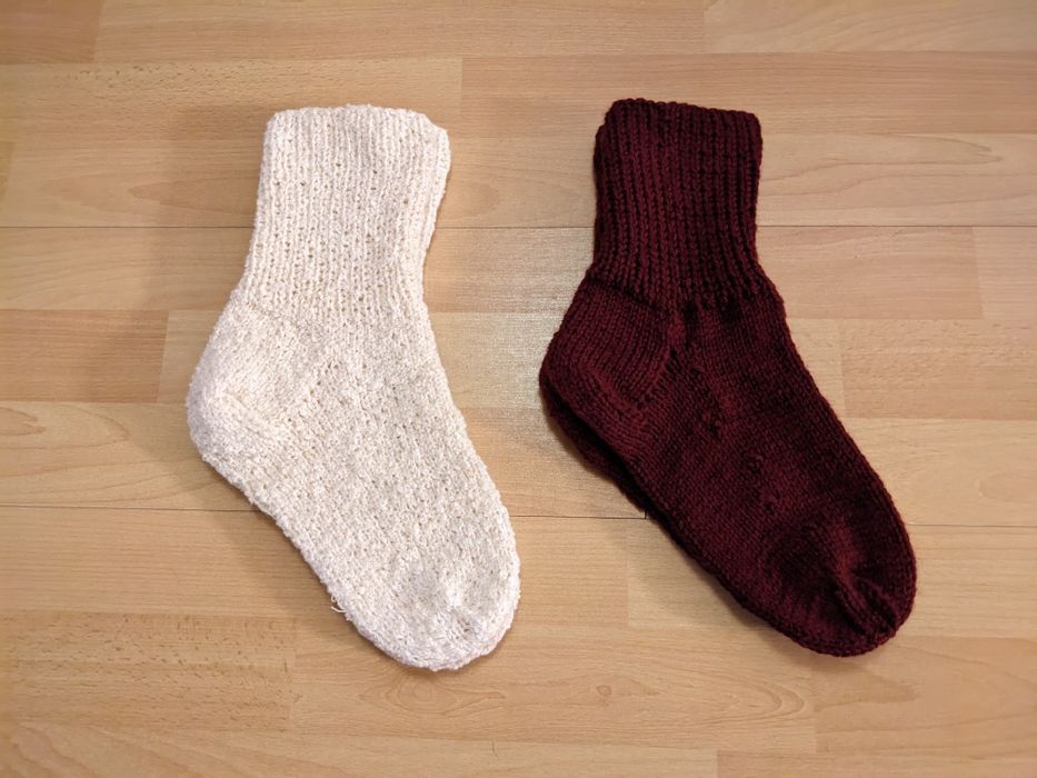 Sosete lana calduroase,tricotate manual!!