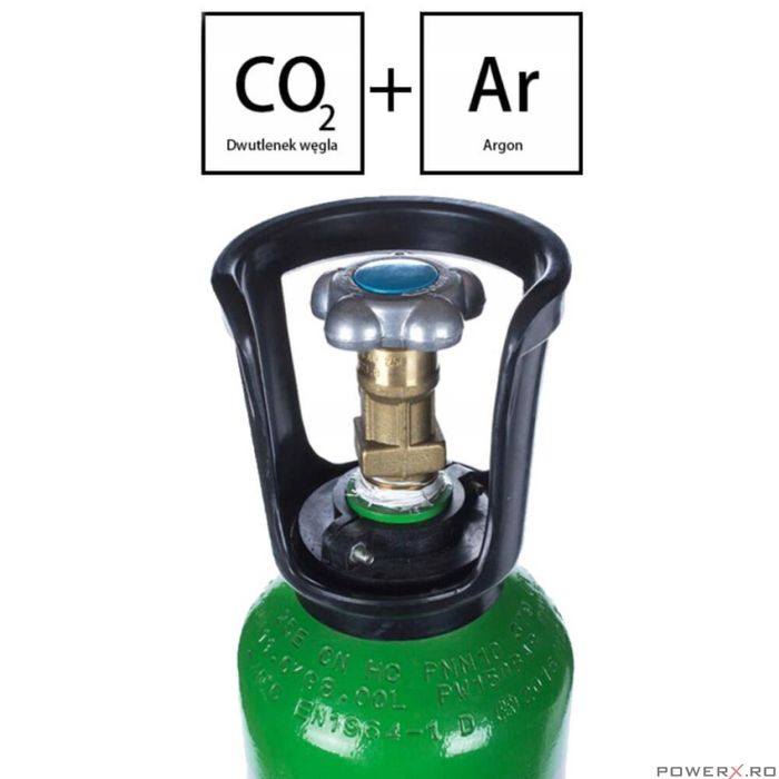 Butelie argon + Co2 goala pentru sudura, capacitate 8 litri, Powermat
