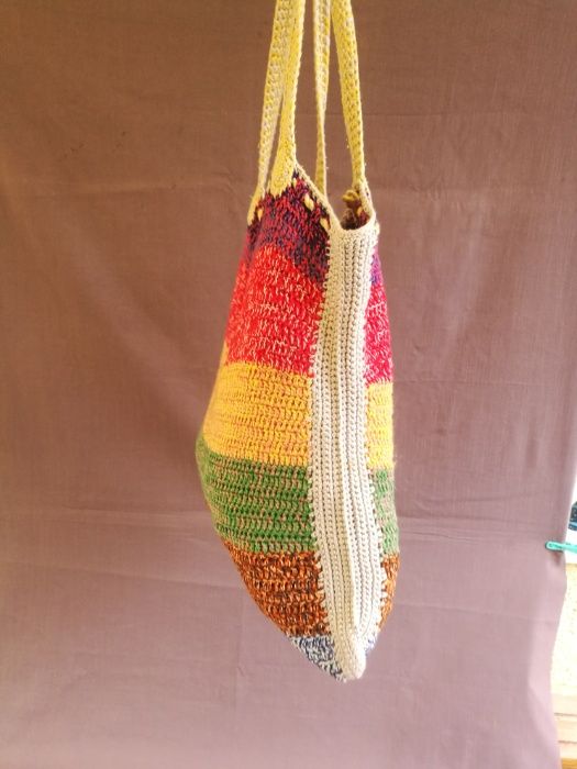 Geanta Traista Festival Handmade Vintage crosetata Hippy / Yoga