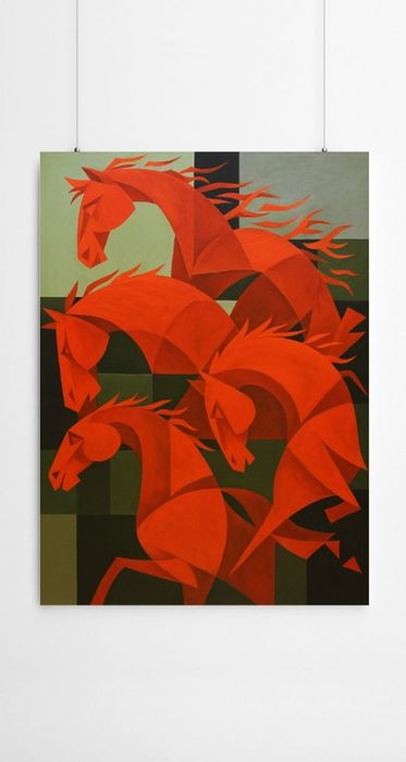 Картина маслом ручной работы на заказ. Символ 2026 г