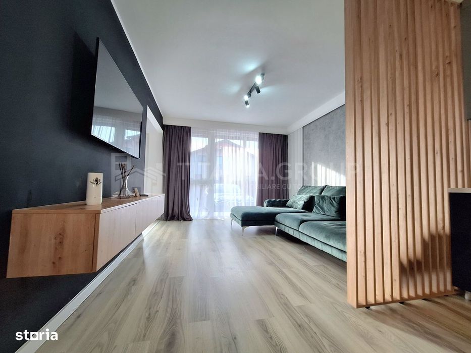 Vila modern mobilata 3 camere, 2 bai, 2 locuri parcare, Sanpetru Braso