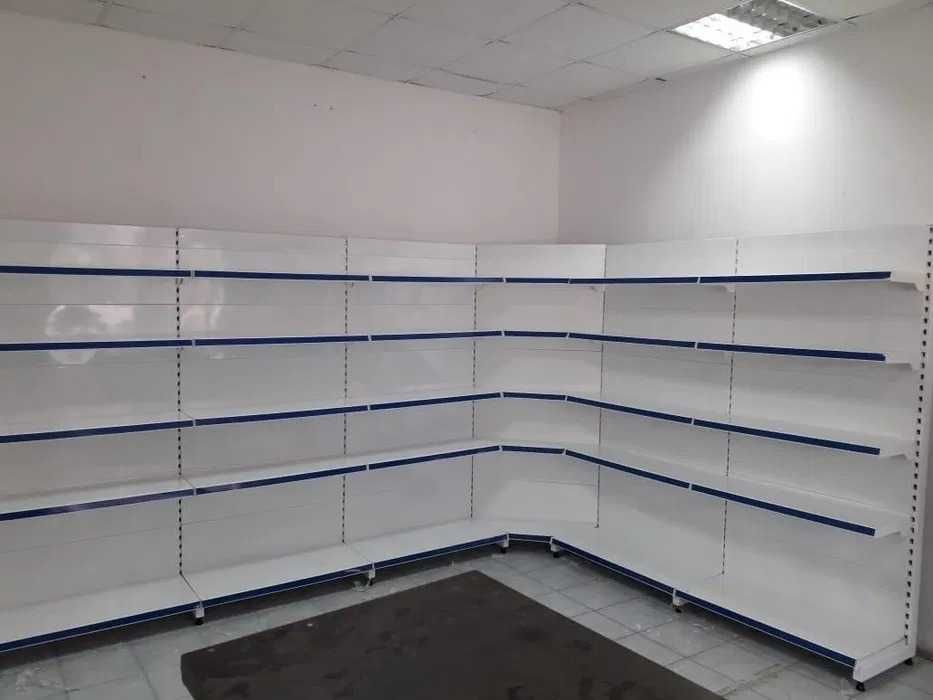 Торговое оборудование полки стелажи, островок ветрина для магазина