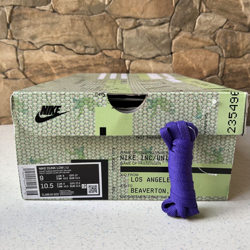 Nike Dunk Low × Union LA Passport Pack Court Purple 42.5