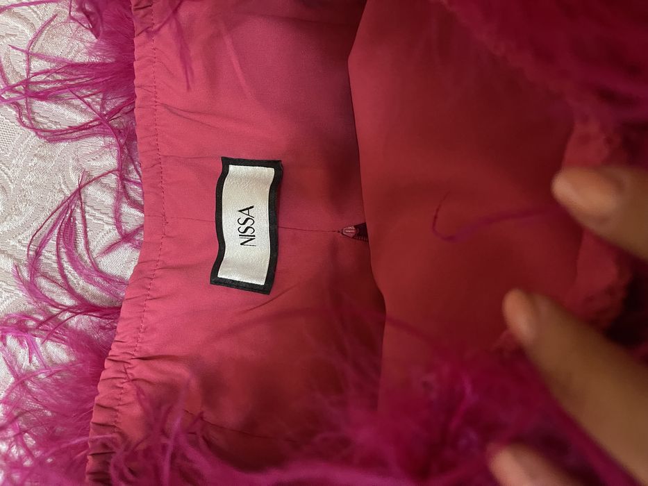Rochie cu pene naturale Nissa