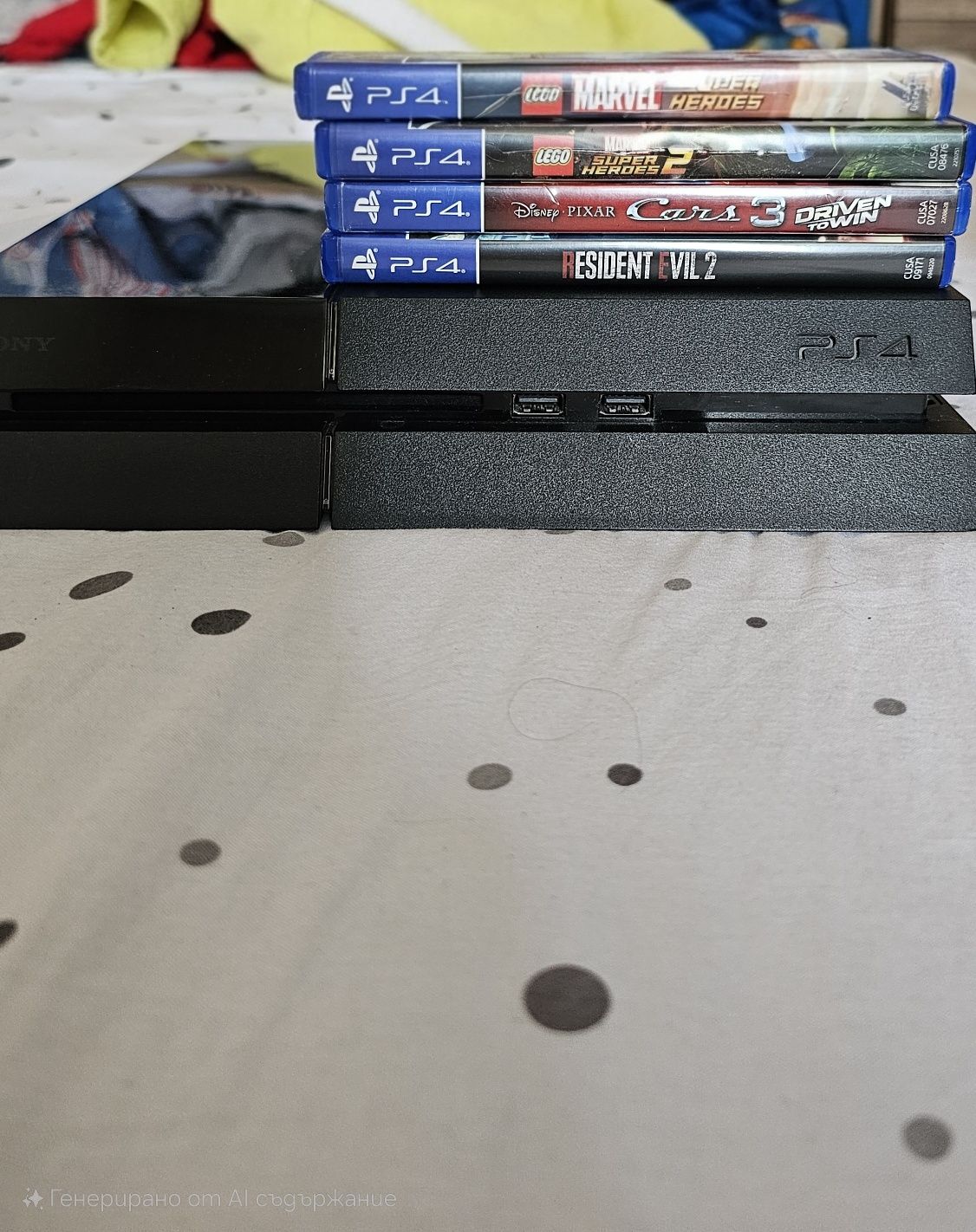ПРОДАВАМ ps4 със 4 игри