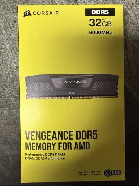 DDR-5 DIMM 32 GB 6000 MHz Corsair Vengeance, 2x 16 GB Kit, BOX