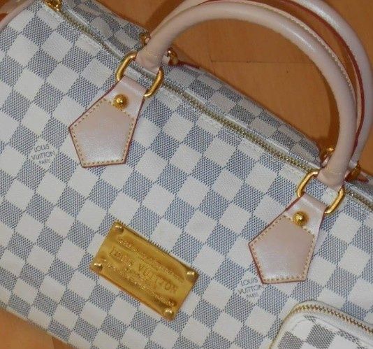 Geanta damă LV Speedy Medium+portofel,logo metalic auriu, saculet, eti