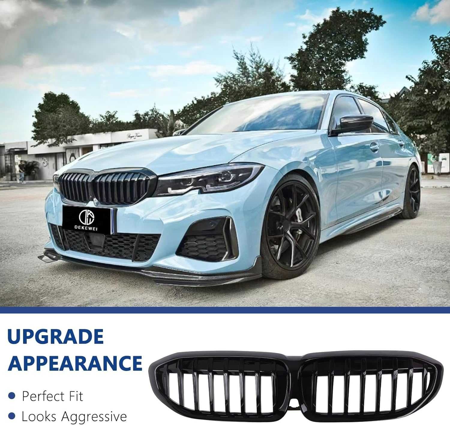 Бъбреци Решетки за BMW G30, БМВ 3 серия G20 G21 Двойни Черен Гланц
