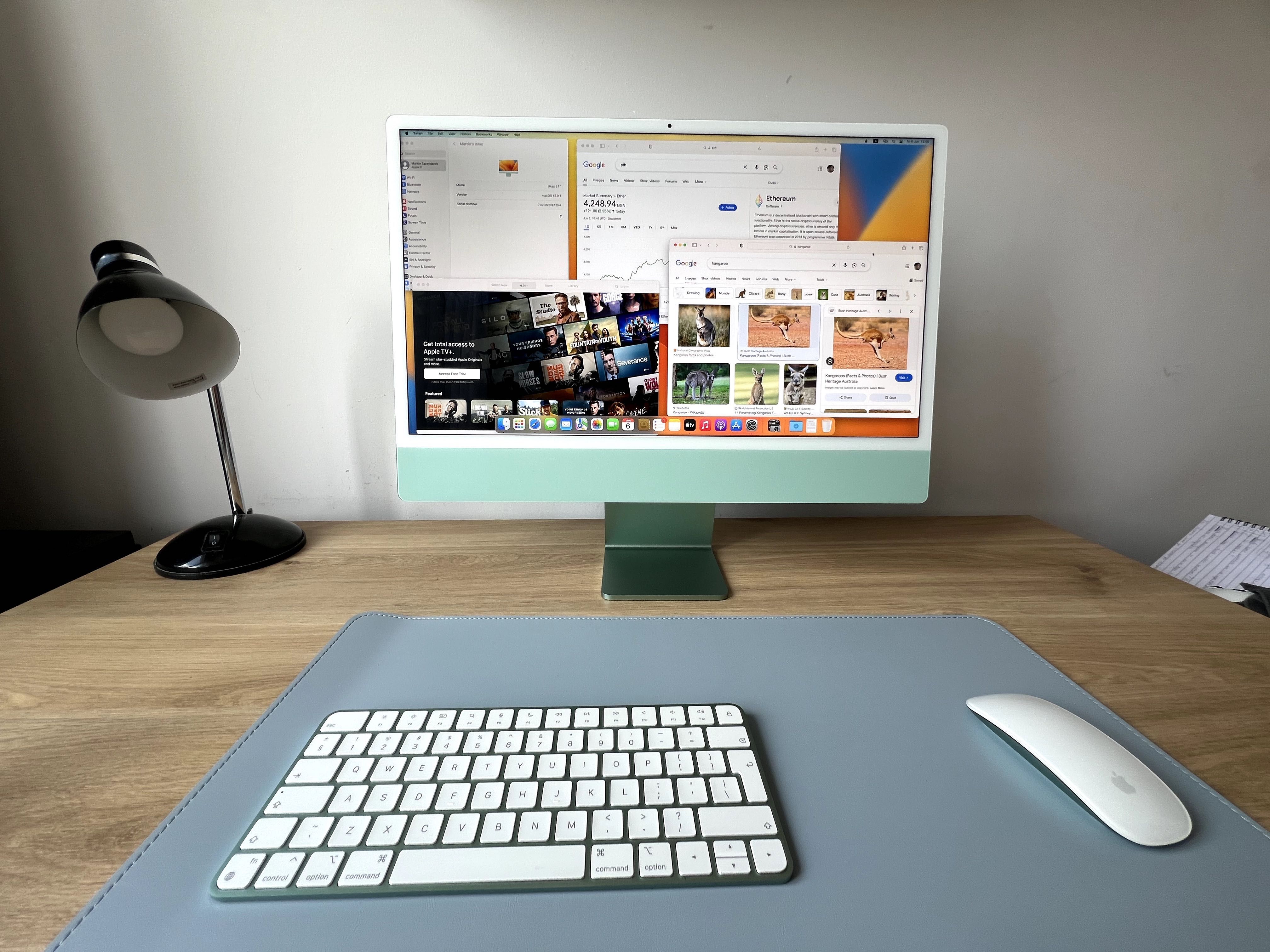 Перфектен iMAC M1 + Уникален 4.5K Екран + Пълен Комплект