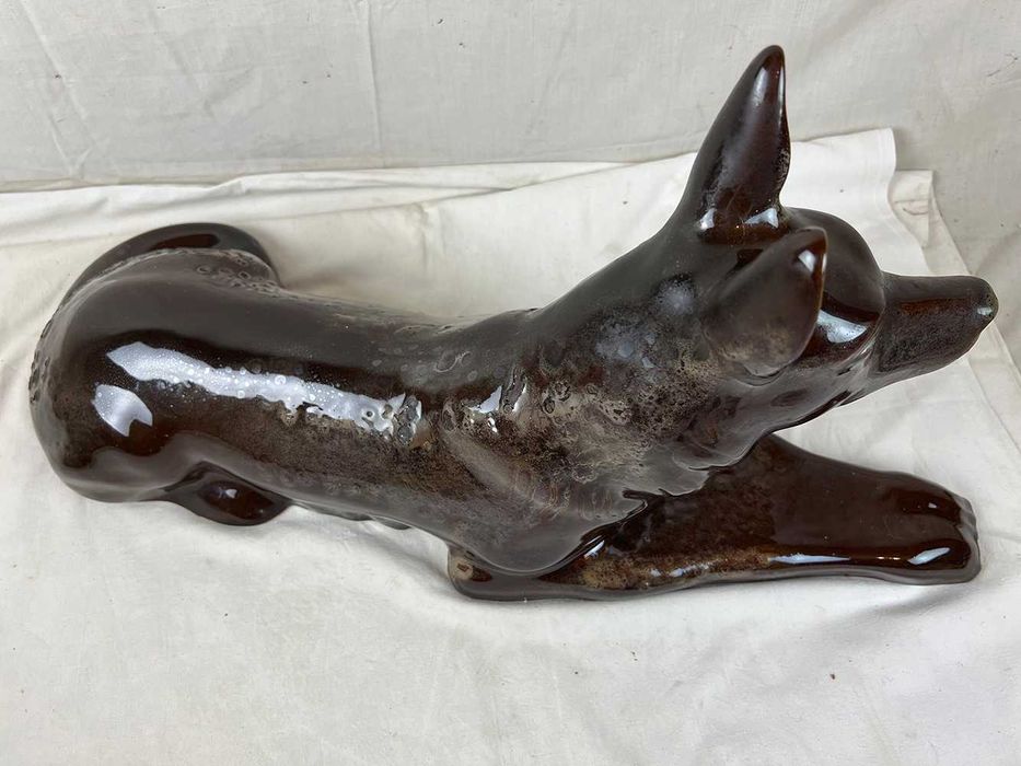 Statuie mare ceramica glazurata caine