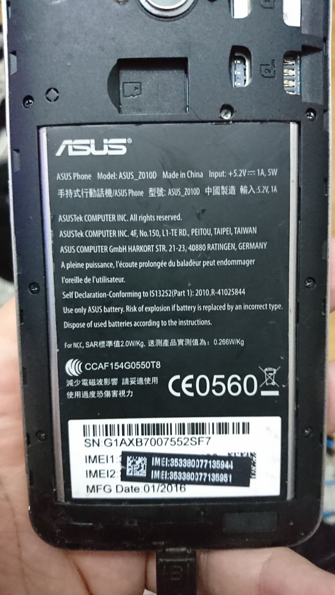 Placa de baza Asus zenfone max Z010d pt piese