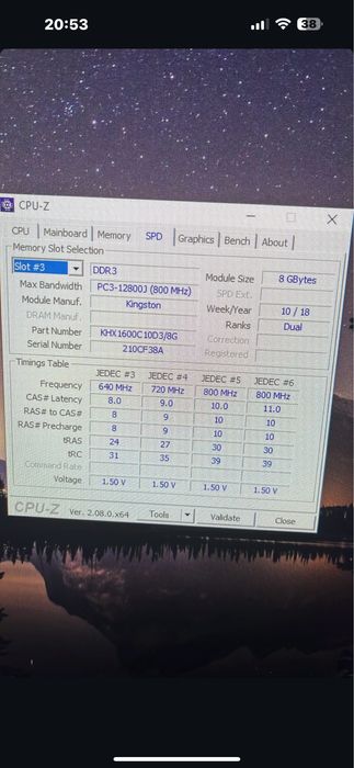 Intel I7 4770k + 2x8GB DDR3