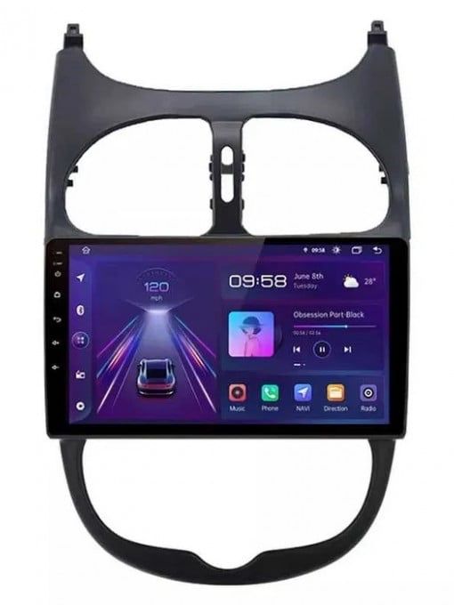 Navigatie Android 14 Peugeot 206 Carplay Android Auto + Camera