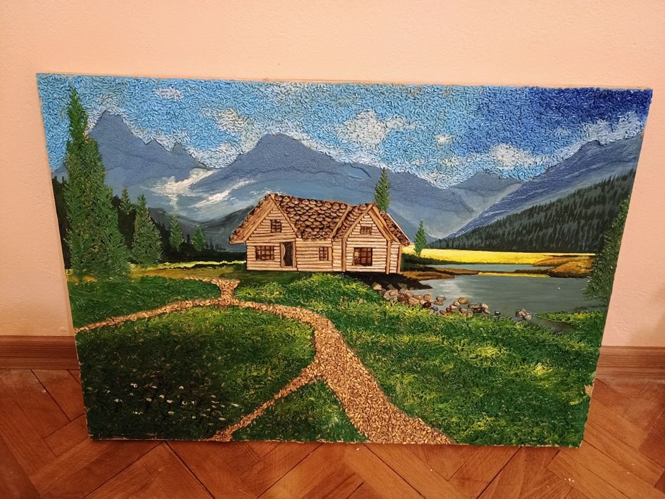 Картина направена от природни материали