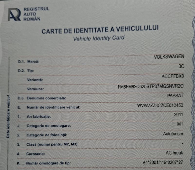 VW PASSAT B7 Diesel 2.0 140cp 2011