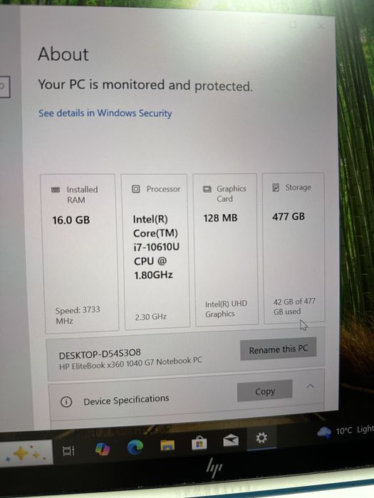 Vand laptop hp x360 1040 g7 i7 10610u 16gb ssd 512gb touch modem 4g