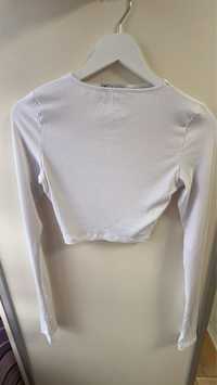 Изчистена бяла блуза размер S