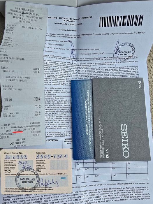 Ceas NOU Seiko Prospex Speedtimer Solar Chronograph, full set acte