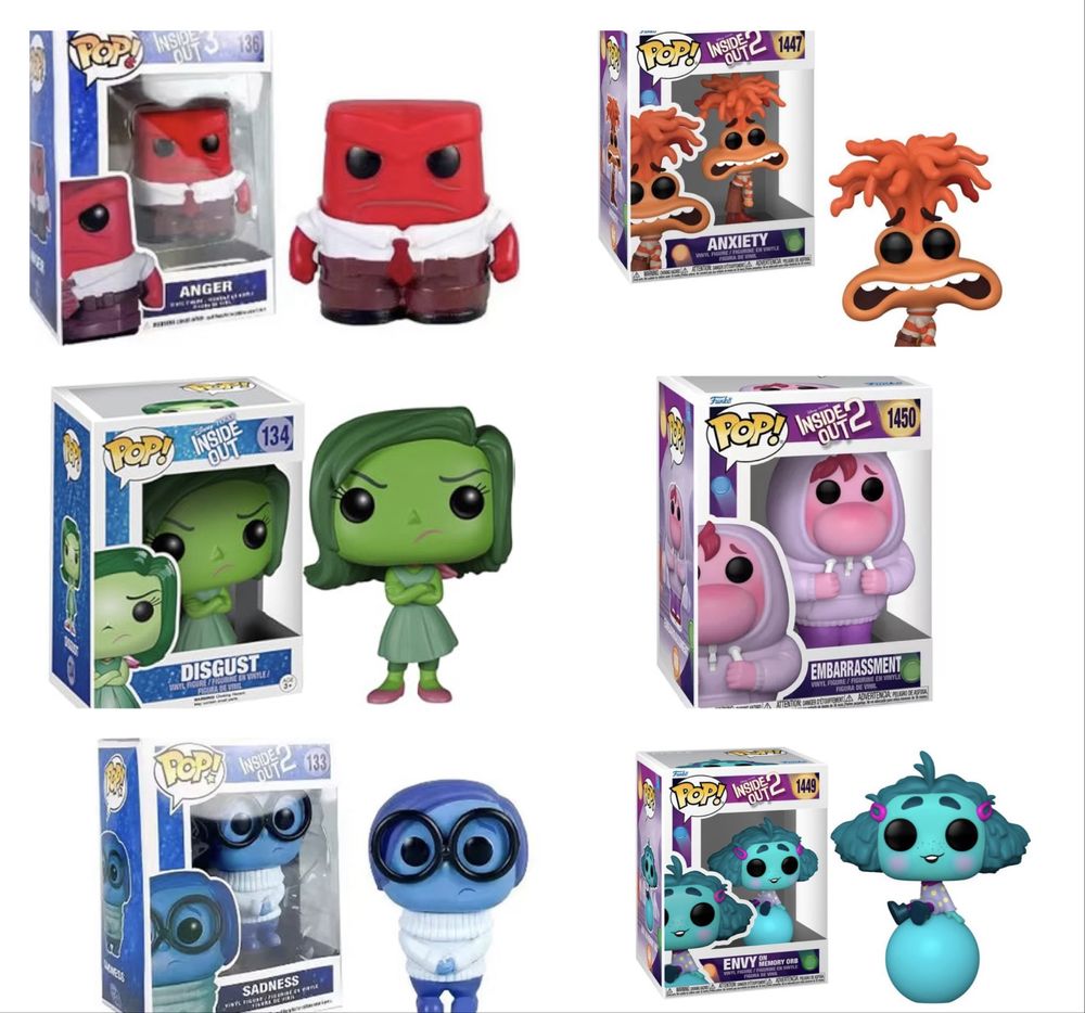 Funko Pop фигурки Отвътре Навън Inside Out Anger/Envy/Joy/Anxiety и др