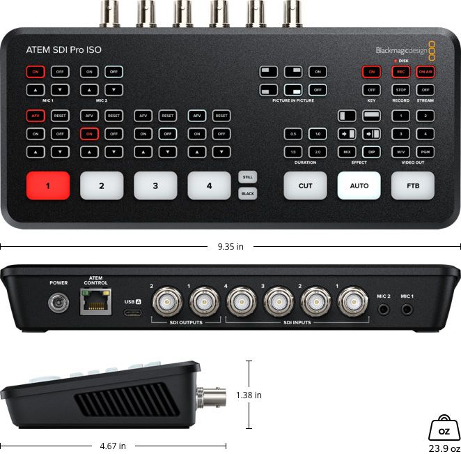 Blackmagic ATEM SDI Pro ISO – Смесител в Отлично Състояние!