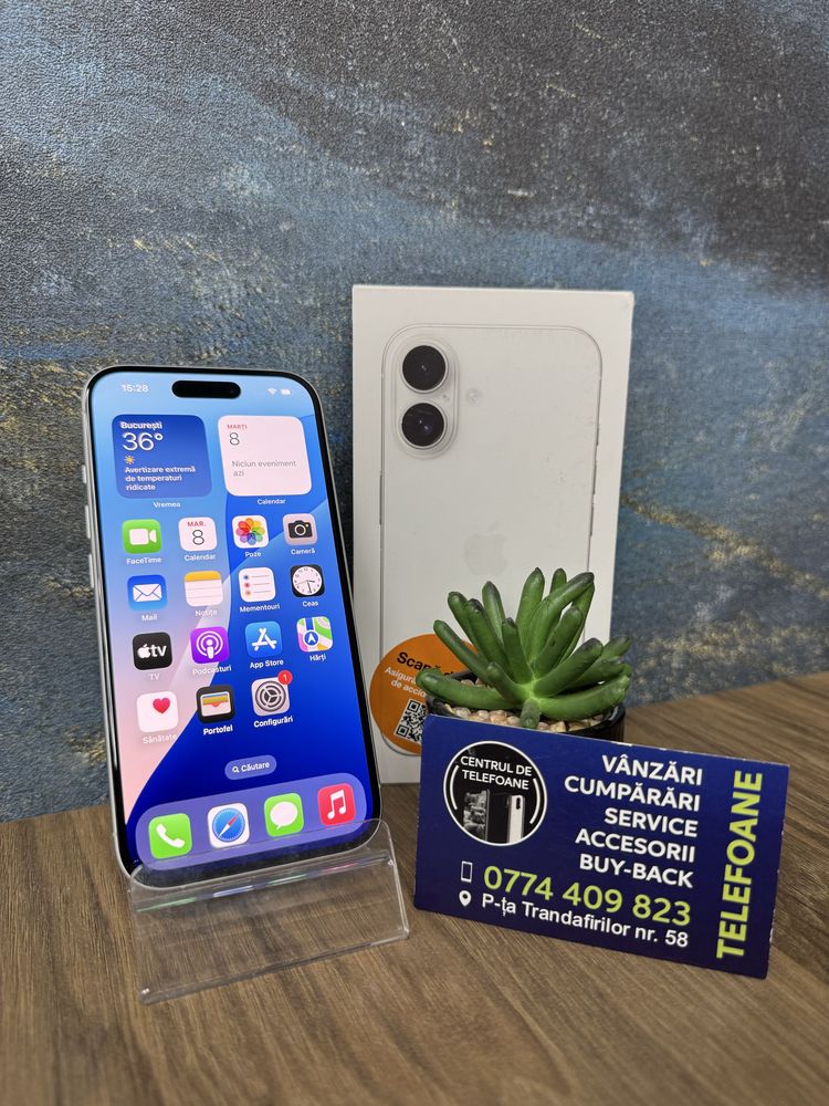 Iphone 16/256gb/2 Ani Garantie Centrul de Telefoane/Rate