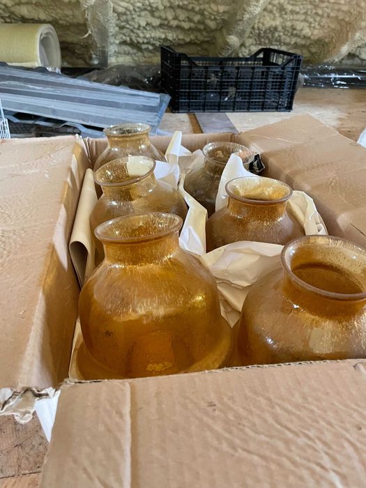 lustra , candelabru rustic vintage  cu 6 abajururi