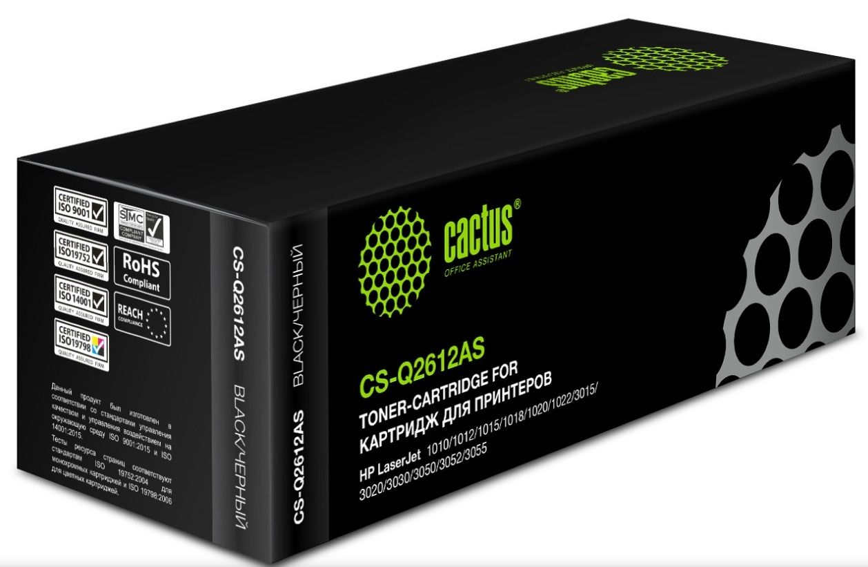 Картридж лазерный CS-Q2612AS Q2612A черный