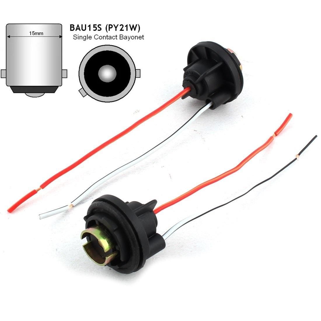 фасунга с кабели за крушка 1156 bau15s p21w 2броя