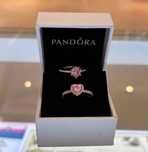 Inel Pandora rose gold argint inima roz auriu