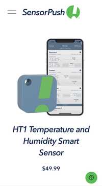 Hygrometru termometru smart bluetooth Iphone Android Sensorpush HT1