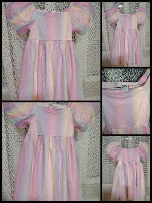 Rochiță  colorată cu sclipici 6 ani