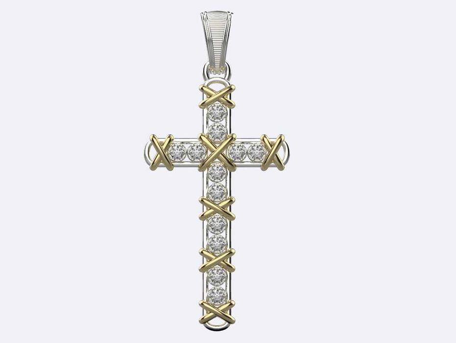 Кръст с Диаманти – Вдъхновен от Дизайн на Tiffany