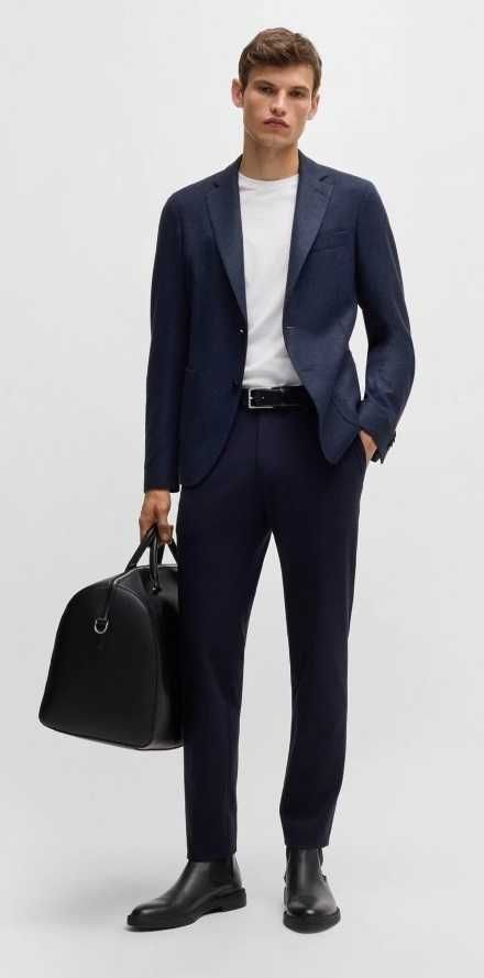 Sacou blazer slim 48 M de lux Savile Row NOU lana super 130's