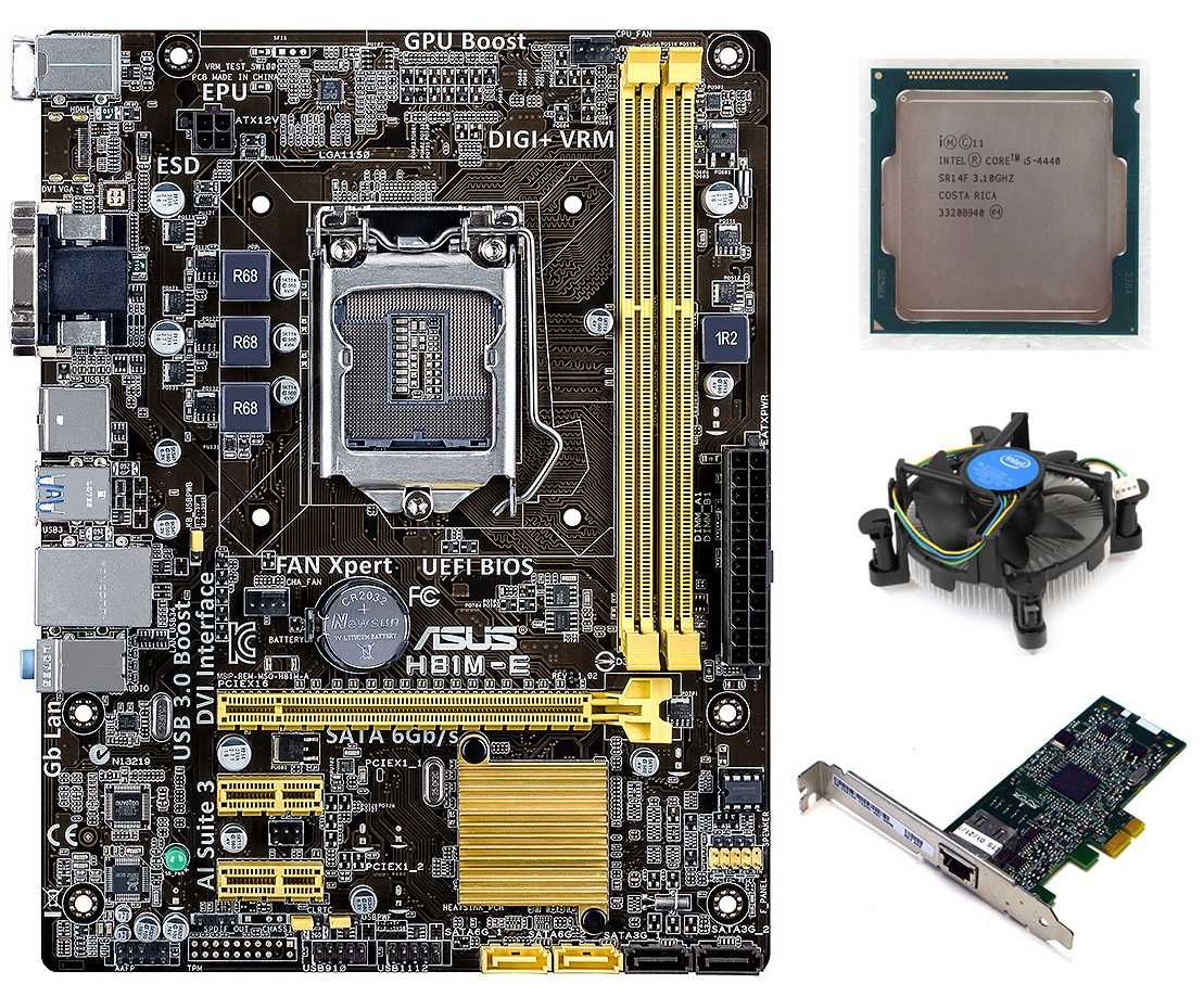 Kit Placa de baza Asus H81M-E + Procesor i5-4440 + Cooler Intel