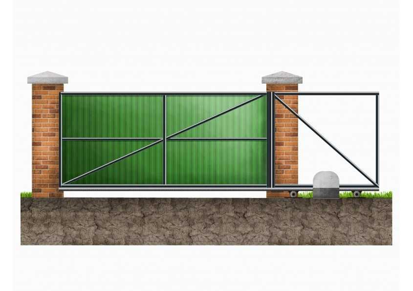 Откатные ворота до 4 метров