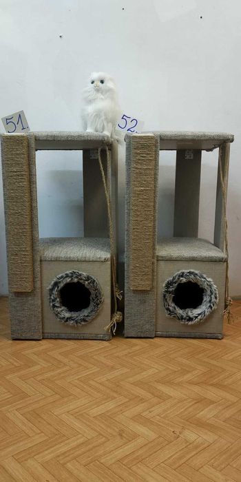 НОВИ Котешки катерушки с къщичка – 80 см ОБЛЕН