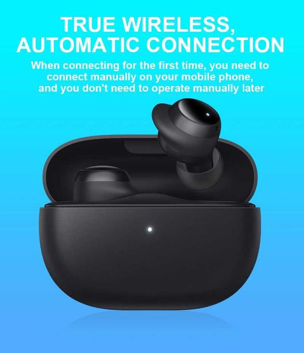 Casti XIAOMI cu Bluetooth Redmi Buds 3 Lite, USB, NEGRE